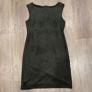 Banana Republic Vegan Green Suede Midi Dress